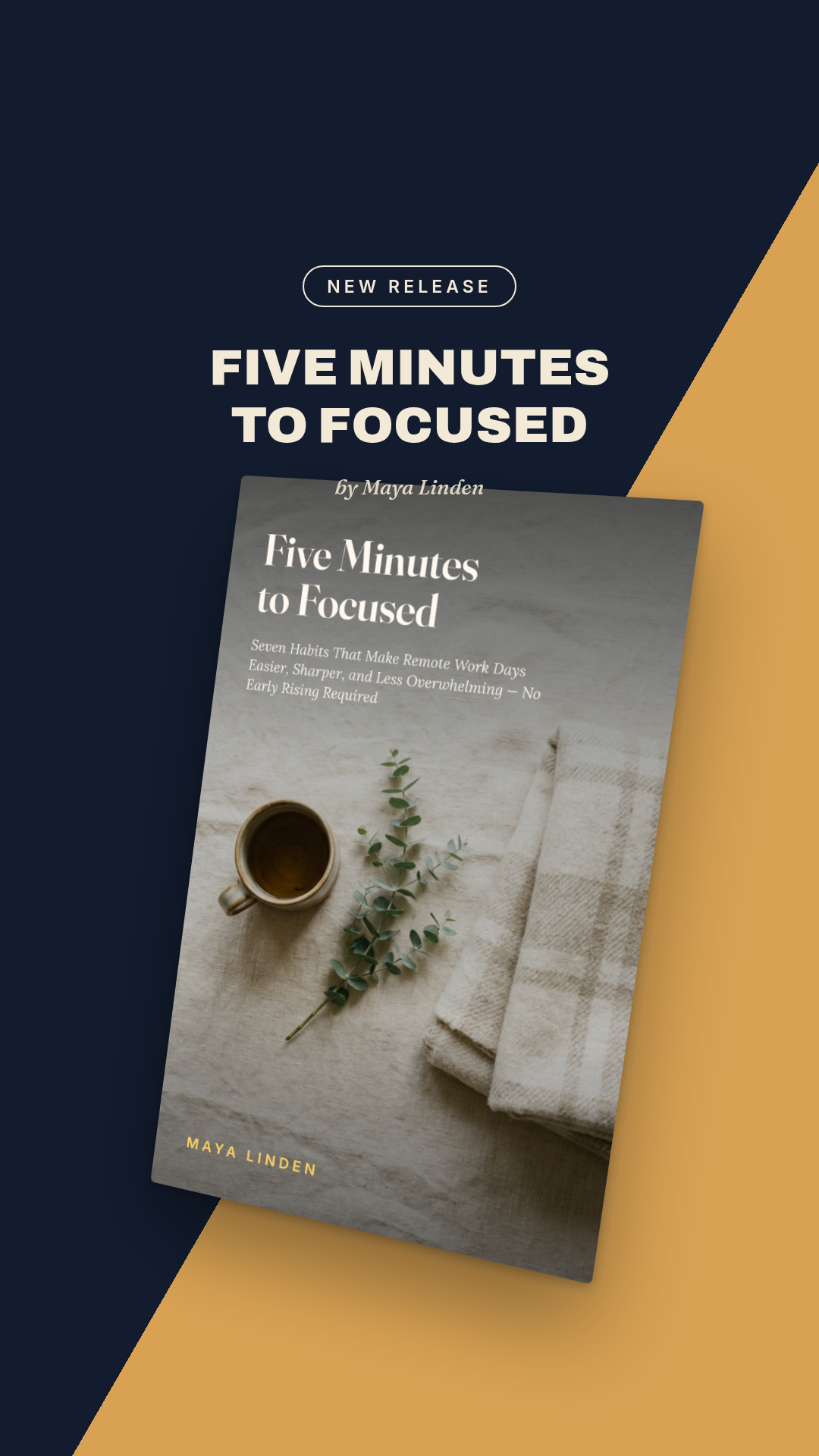 Five Minutes to Focused TikTok / Stories graphic