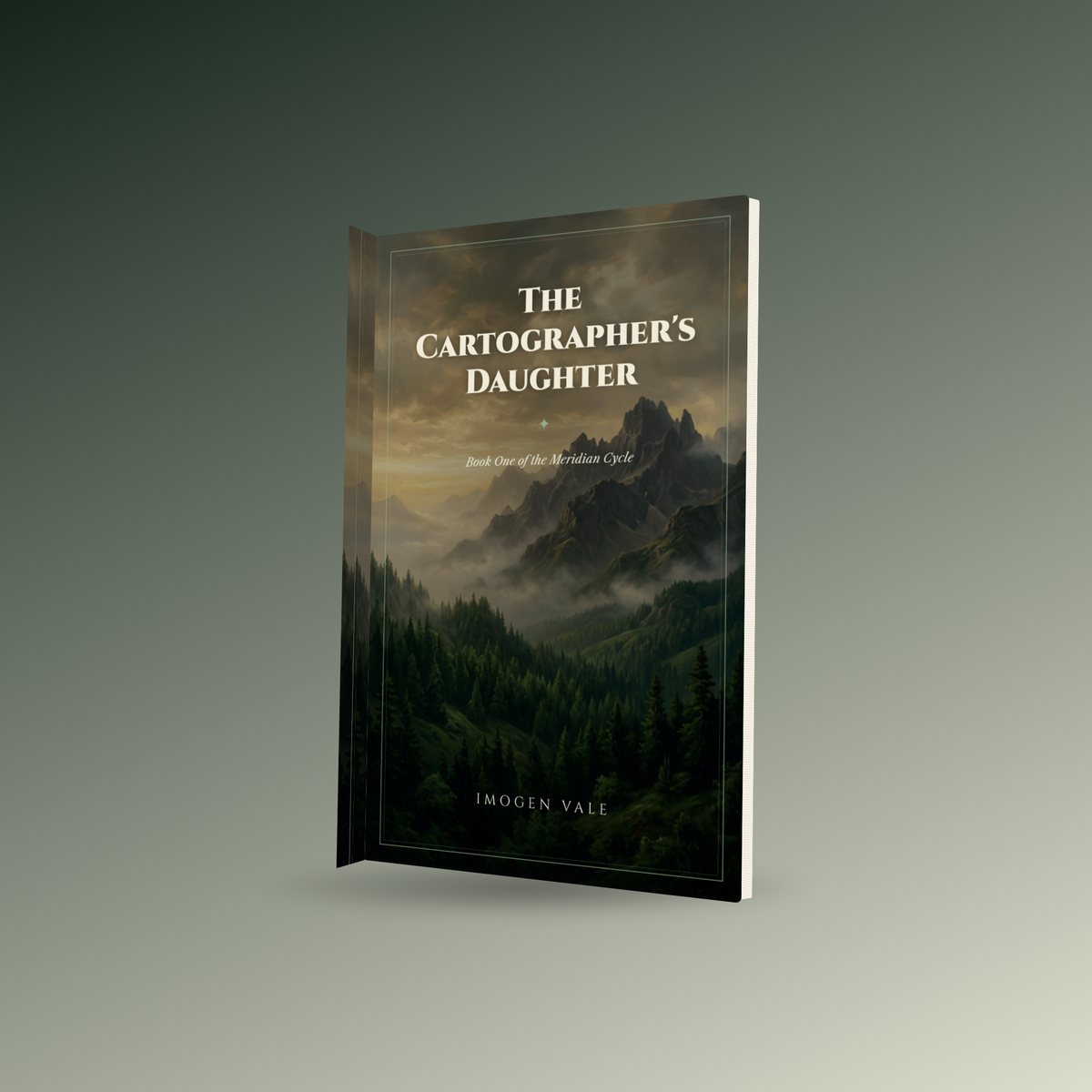 3D book product shot mockup example
